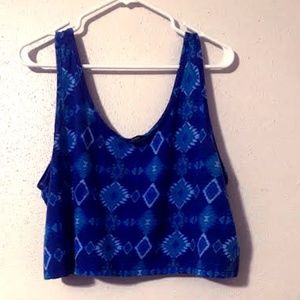 FOREVER 21 BLUE  CROP TOP